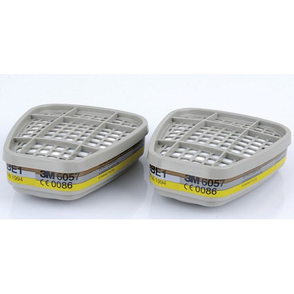 3M Abe1 Filter Organic, Inorganic Vapours And Acid Gases White 6057 (Pack of 8)