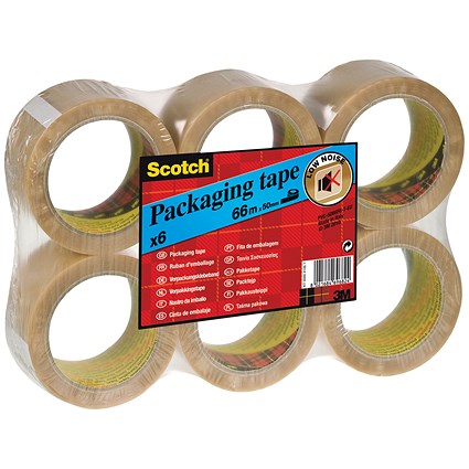 Scotch Packaging Tape Heavy 50mmx66m Clear (Pack of 6) PVC5066F6 T Scotch Packaging Tape Heavy 50mmx66m Clear (Pack of 6) PVC5066F6 T