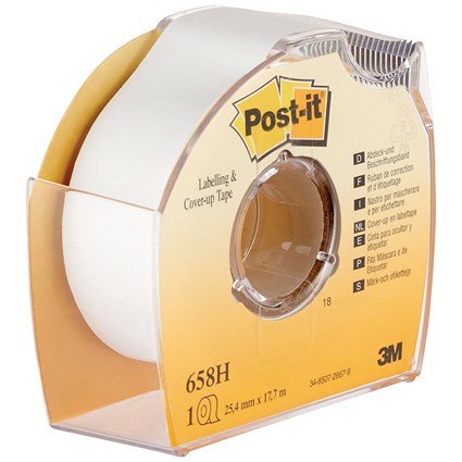 Post-it Cover Up and Labelling Tape 25.4mmx17.7m Low Tack Post-it Cover Up and Labelling Tape 25.4mmx17.7m Low Tack