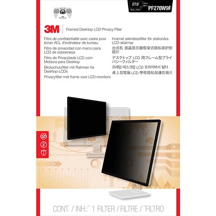 3M Privacy Filter, 27 Inch Widescreen, 16:9 Screen Ratio 3M Privacy Filter, 27 Inch Widescreen, 16:9 Screen Ratio