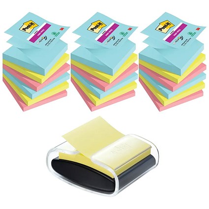 Post-It Super Sticky Z-Notes 76x76mm Cosmic (Pack of 6) Buy 3 + FOC Dispenser