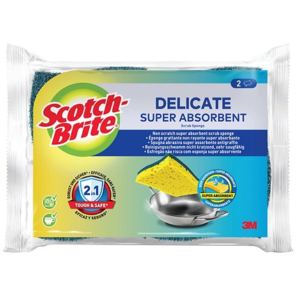 Scotch-Brite Delicate Non-Scratch Cellulose Scrub Sponge (Pack of 10) 7100257950