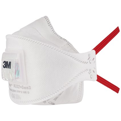 3M 9332+Gen3 Aura FFP3V Mask, Pack of 10 3M 9332+Gen3 Aura FFP3V Mask, Pack of 10