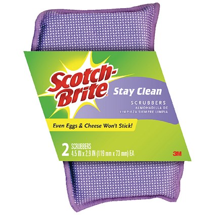 Scotch-Brite Stay Clean Non-Scratch Scrubber (Pack of 2) 202