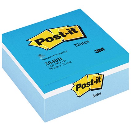 Post-it Note Colour Cube, 76 x 76mm, Blue Post-it Note Colour Cube, 76 x 76mm, Blue