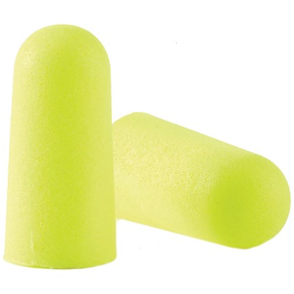 3M E-A-R Soft NeonsEarplugs, Yellow, Pack of 250