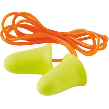3M E-A-R Soft FX Corded Earplugs, Yellow & Orange, Pack of 200
