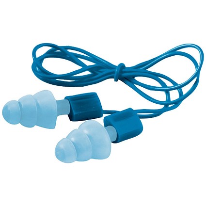 3M E-A-R Tracer 20 Corded Earplugs, Blue, Pack of 50 3M E-A-R Tracer 20 Corded Earplugs, Blue, Pack of 50