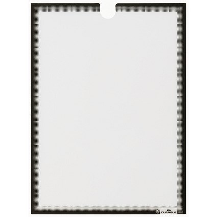 Durable Self Adhesive Document Holder, A4, Black, Pack of 5
