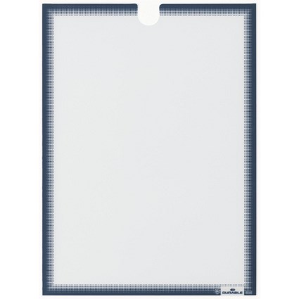 Durable Self Adhesive Document Holder, A4, Dark Blue, Pack of 5