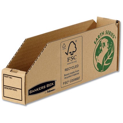 Bankers Box Storage Bin, Corrugated Fibreboard, Packed Flat, 51x280x102mm, Pack of 50