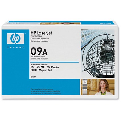 Hewlett Packard [HP] No. 09A Laser Toner Cartridge Page Life 15000pp Black Ref C3909A