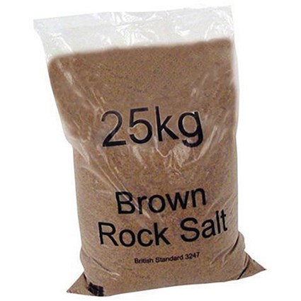 Rock Salt De-icing Bag / 25kg / Brown / Pack of 10