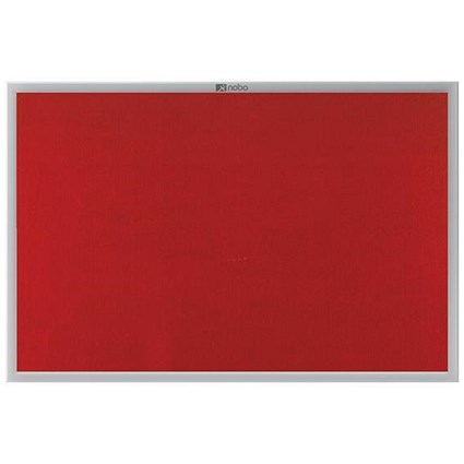Nobo Euro Plus Noticeboard / Aluminium Trim / W1226xH918mm / Red