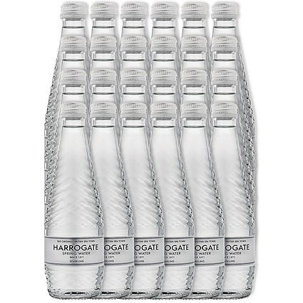 Harrogate Sparkling Water, Glass Bottles, 330ml, Pack of 24