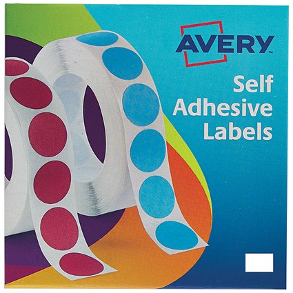 Avery Label Dispenser for Rectangular 12x18mm, White, 24-415, 2000 Labels