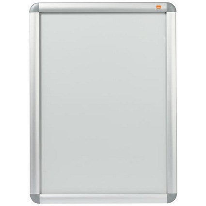Nobo Premium Plus Poster Frame Sign Holder with Snap Frame, A2, Silver