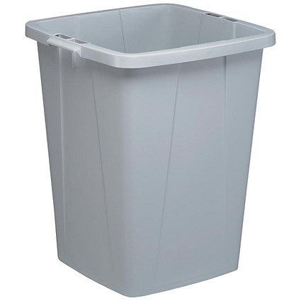 Durable Durabin Square Bin, 90 Litre, Grey