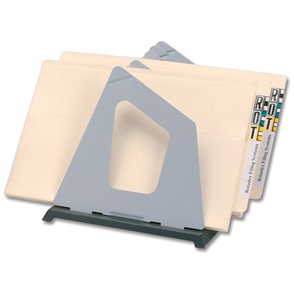 Rotadex Datafind Document File Sorter Metal with 7 Pivoting Dividers Grey