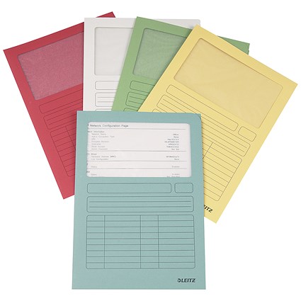 Leitz Window Folder 160gsm A4 Assorted Ref 39500099 [Pack 100]