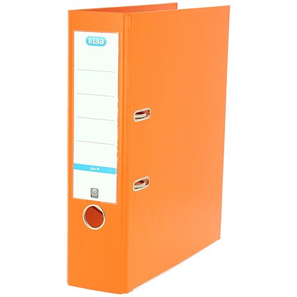 Elba A4 Lever Arch Files, PVC, Orange, Pack of 10
