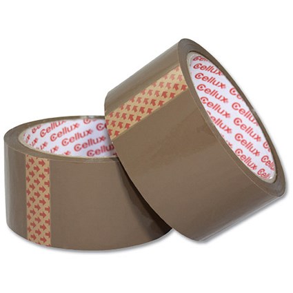 Sellotape Cellux Tape, 48mmx50m, Buff, Pack of 6