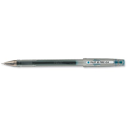Pilot G-Tec C4 Gel Rollerball Pen, Micro, Blue, Pack of 12