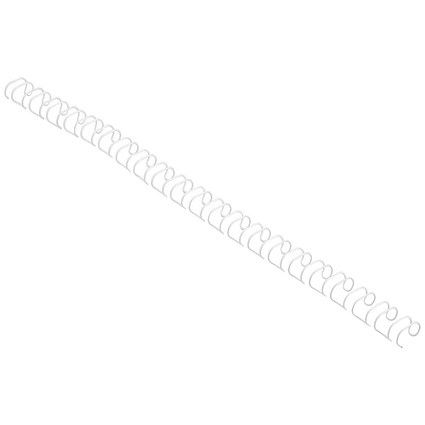 GBC Binding Wire Elements, 21 Loop, 8mm, White, Pack of 100