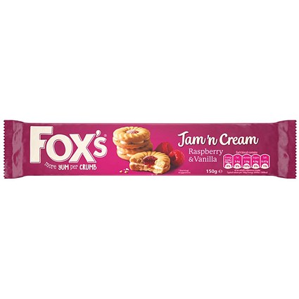 Fox's Jam n Cream Rings with Real Raspberry - 150g