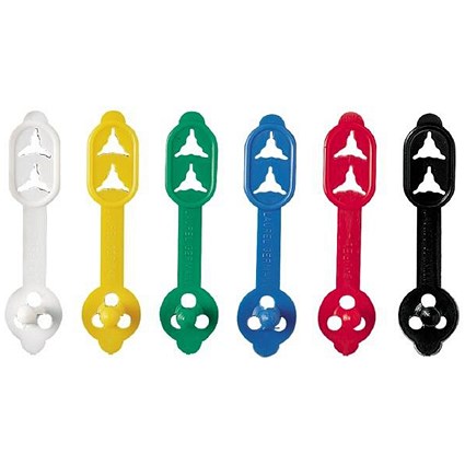 Laurel Duo Bag Fasteners, Assorted Colours, Pack of 125