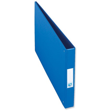 Emgee Ring Binder PVC Oblong 4 D-ring 25mm Capacity A3 Blue [Pack 2]