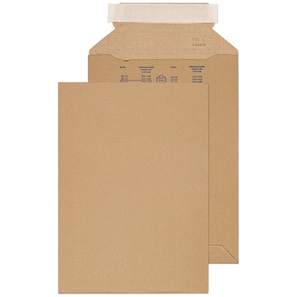 Blake Packaging Envelopes Kraft Brown Peel and Seal Corrugated Pocket 300gsm 280x200mm (Pack 100) - PCE19
