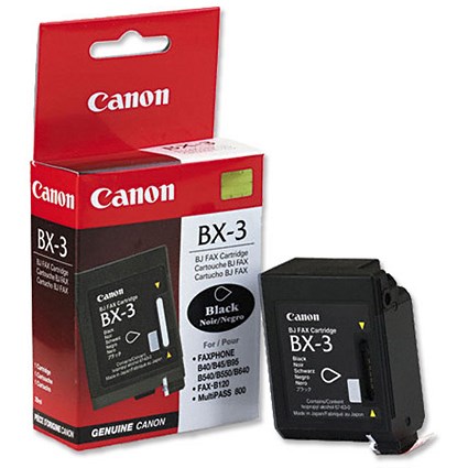 Canon BX3 Fax Inkjet Cartridge Page Life 1000pp Black Ref 0884A002