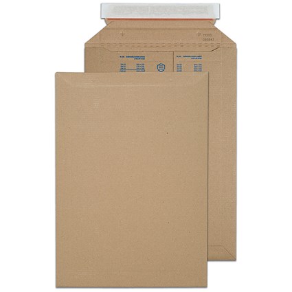 Blake Packaging Envelopes Kraft Brown Peel and Seal Corrugated Pocket 300gsm 353x250mm (Box 100) - PCE40