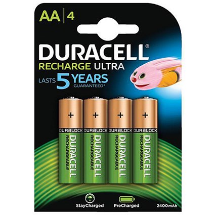 Duracell StayCharged Long-life Rechargeable Battery, 2500mAh, AA, 1.2V