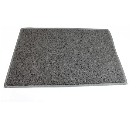 Doortex Twistermat Outdoor Mat Vinyl Fibre Surface Vinyl Back 600x900mm Storm Grey