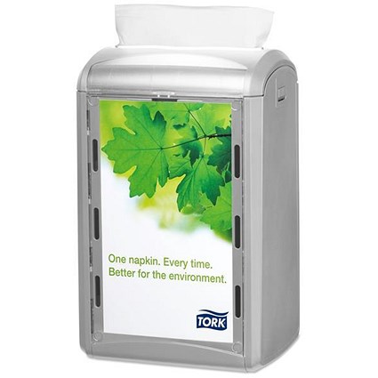 Tork Xpressnap Counter Napkin Dispenser, One-at-a-Time, Grey