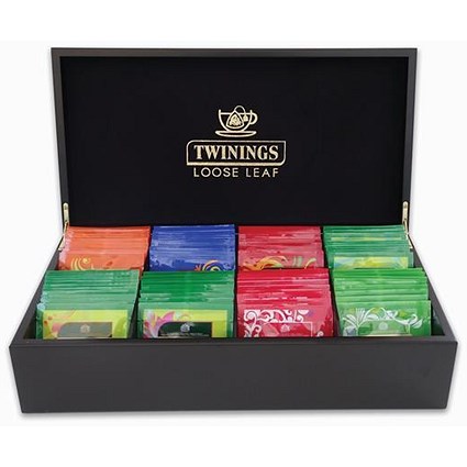 Twinings Wooden Tea Box, 8 Compartments, Black