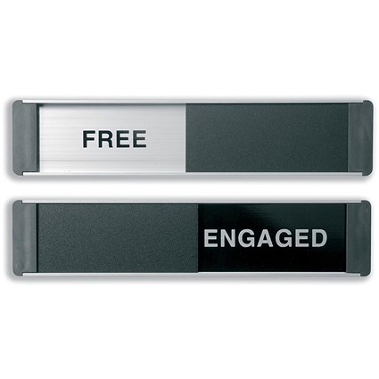 Stewart Superior Free/Engaged Sliding Door Plate Panel Aluminium/PVC W255xH52mm Self-adhesive