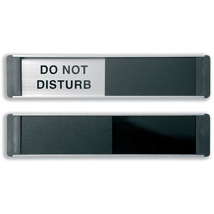 Stewart Superior Do Not Disturb Sliding Door Plate Panel Aluminium/PVC W255xH52mm Self-adhesive