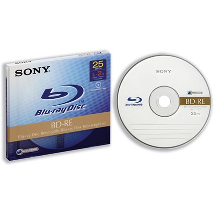 Sony Blu-Ray BD-RE Rewritable Disk 72 Mbps 25Gb