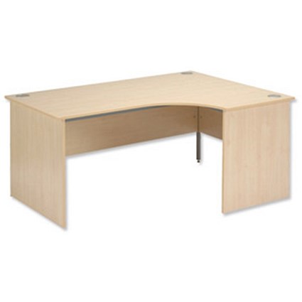 Trexus Classic Desk Radial Panel End Right-hand W1600xD1200xH720mm Maple