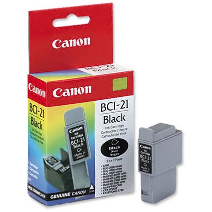 Canon Fax Inkjet Cartridge Black for MultiPass C20 30 50 70 80 Ref BCI21BK