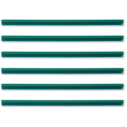 Durable Spinebar / 6mm / Up to 60 A4 Sheets / Green / Pack of 50
