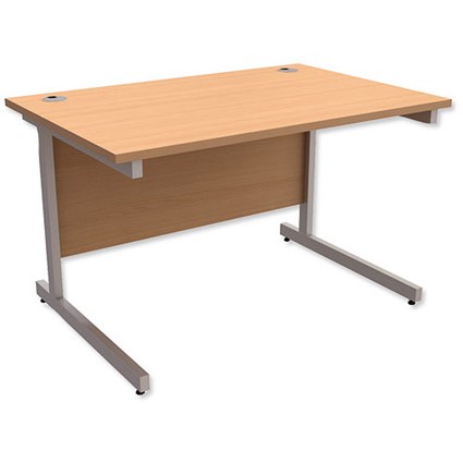 Trexus Contract Rectangular Desk / 1200mm Wide / Beech