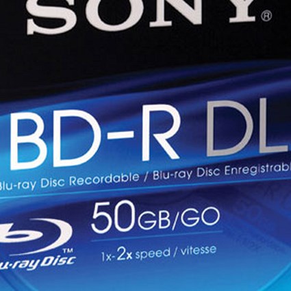 Sony Blu-ray BD-R Recordable Disk Dual Layer Write Once Cased 72 Mbps 50GB