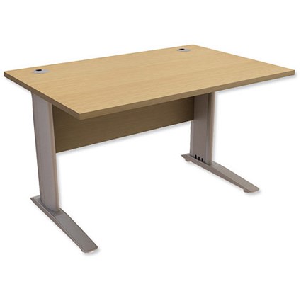 Sonix Premier Rectangular Desk / 1600mm Wide / Oak