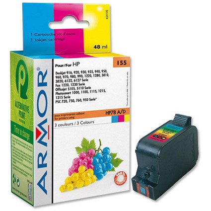 Armor Compatible Inkjet Cartridge High Yield 3 Colour [HP No.78 C6578AE Equivalent] Ref K20109