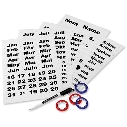 5 Star Drywipe Planning Kit with Months Days and Symbols