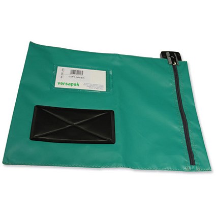 Versapak Mailing Pouch Durable PVC-coated Nylon 286x336mm Green Ref CVFIGR